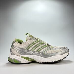 Adidas Boost Green White Lightweight Lace Up Running Shoes 772347 Womens Size 10